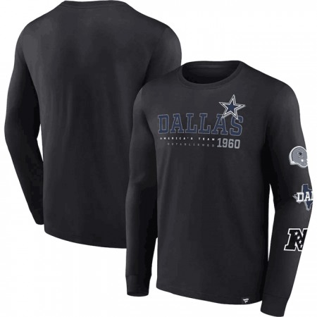 Men's Dallas Cowboys Black High Whip Pitcher Long Sleeve T-Shirt