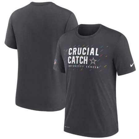 Men's Dallas Cowboys Charcoal 2021 Crucial Catch Performance T-Shirt