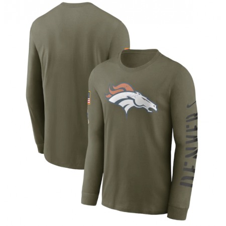 Men's Denver Broncos Olive 2022 Salute to Service Long Sleeve T-Shirt