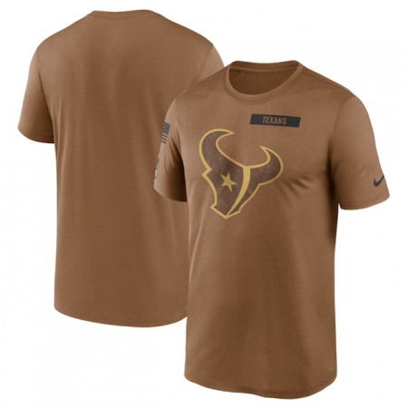 Men's Houston Texans 2023 Brown Salute To Service Legend Performance T-Shirt