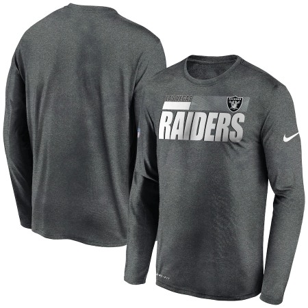Men's Las Vegas Raiders 2020 Grey Sideline Impact Legend Performance Long Sleeve T-Shirt