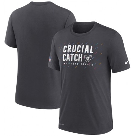 Men's Las Vegas Raiders Charcoal 2021 Crucial Catch Performance T-Shirt