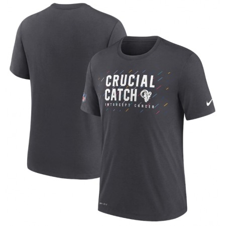 Men's Los Angeles Rams Charcoal 2021 Crucial Catch Performance T-Shirt