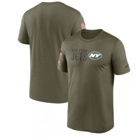 Men's New York Jets Olive 2022 Salute to Service Legend Team T-Shirt