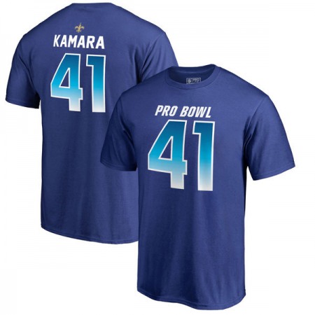 Saints #41 Alvin Kamara AFC Pro Line 2018 NFL Pro Bowl Royal T-Shirt
