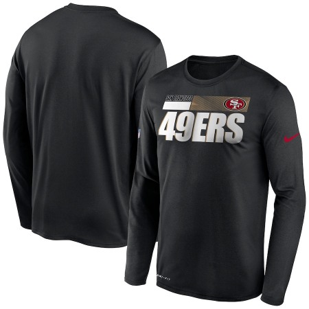 Men's San Francisco 49ers 2020 Black Sideline Impact Legend Performance Long Sleeve T-Shirt