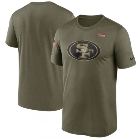 Men's San Francisco 49ers 2021 Olive Salute To Service Legend Performance T-Shirt