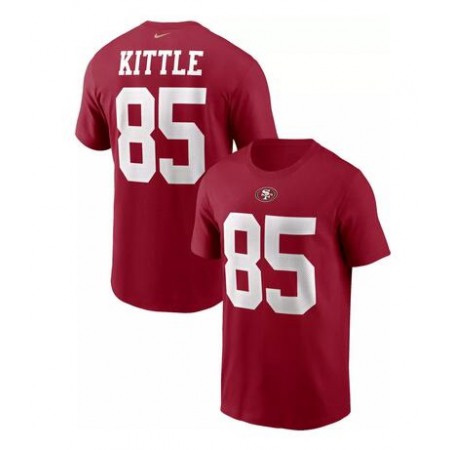 Men's San Francisco 49ers #85 George Kittle Red T-Shirt