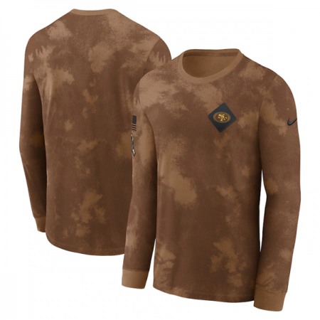 Men's San Francisco 49ers Brown 2023 Salute To Service Long Sleeve T-Shirt