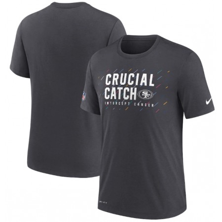 Men's San Francisco 49ers Charcoal 2021 Crucial Catch Performance T-Shirt