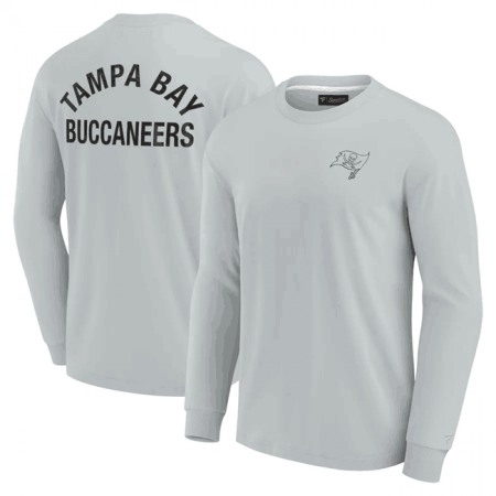 Men's Tampa Bay Buccaneers Grey Signature Unisex Super Soft Long Sleeve T-Shirt
