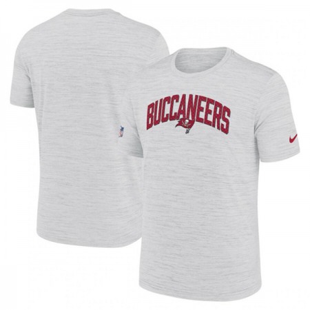 Men's Tampa Bay Buccaneers White Sideline Velocity Stack Performance T-Shirt