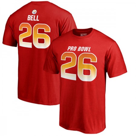 Steelers #26 Le'Veon Bell AFC Pro Line 2018 NFL Pro Bowl Red T-Shirt