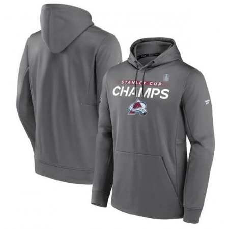 Men's Colorado Avalanche Heathered Charcoal 2022 Stanley Cup Champions Big & Tall Locker Room Pullover Hoodie