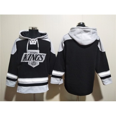 Men's Los Angeles Kings Blank Black Ageless Must-Have Lace-Up Pullover Hoodie