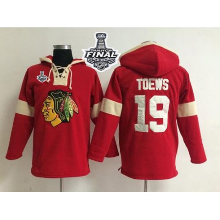 Chicago Blackhawks #19 Jonathan Toews Red 2015 Stanley Cup Pullover NHL Hoodie