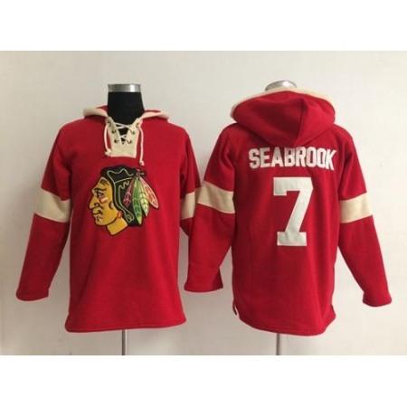 Chicago Blackhawks #7 Brent Seabrook Red Pullover NHL Hoodie