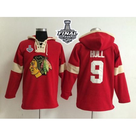 Chicago Blackhawks #9 Bobby Hull Red 2015 Stanley Cup Pullover NHL Hoodie
