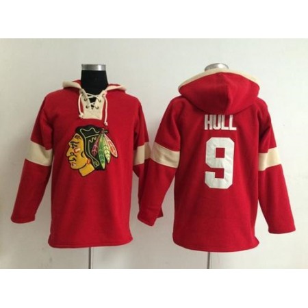 Chicago Blackhawks #9 Bobby Hull Red Pullover NHL Hoodie
