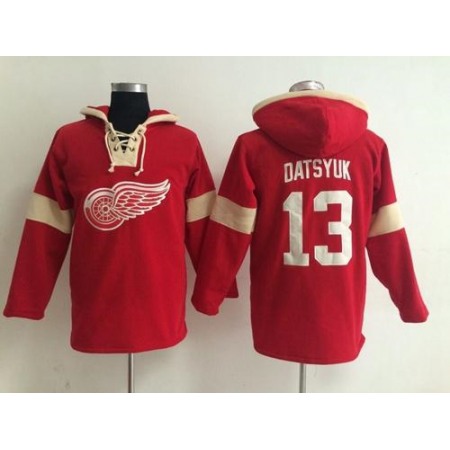 Detroit Red Wings #13 Pavel Datsyuk Red Pullover NHL Hoodie