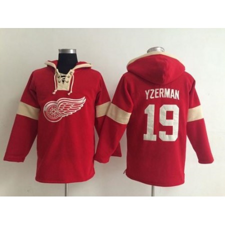 Detroit Red Wings #19 Steve Yzerman Red Pullover NHL Hoodie