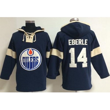 Edmonton Oilers #14 Jordan Eberle Dark Blue Pullover NHL Hoodie