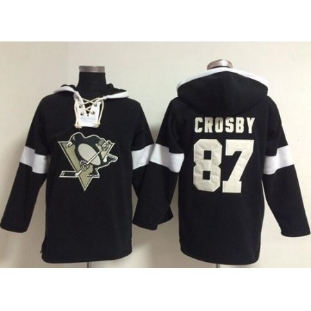 Penguins #87 Sidney Crosby Black NHL Pullover Hoodie