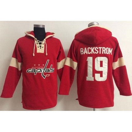 Washington Capitals #19 Nicklas Backstrom Red Pullover NHL Hoodie