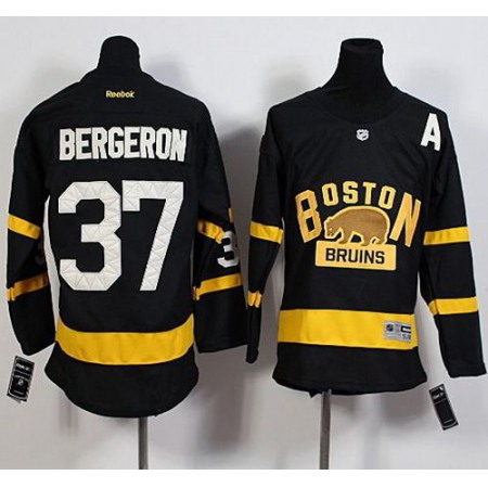 Bruins #37 Patrice Bergeron Black 2016 Winter Classic Stitched Youth NHL Jersey