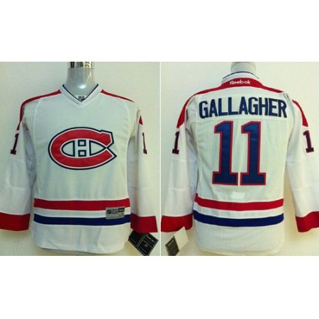 Canadiens #11 Brendan Gallagher White Stitched Youth NHL Jersey