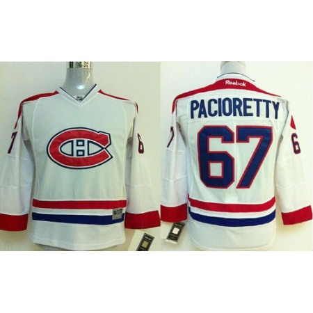 Canadiens #67 Max Pacioretty White Stitched Youth NHL Jersey