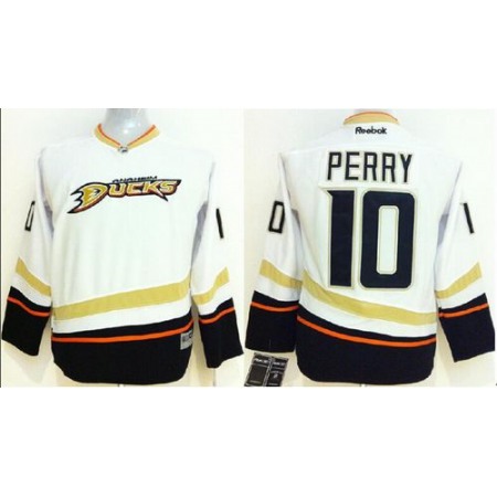 Ducks #10 Corey Perry White Youth Stitched NHL Jersey