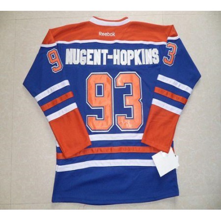 Oilers #93 Nugent-Hopkins Ligtht Blue Stitched Youth NHL Jersey