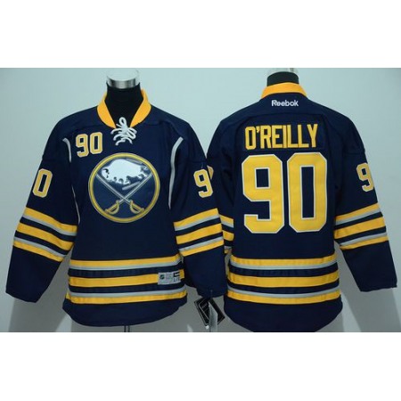 Sabres #90 Ryan O'Reilly Navy Blue Youth Stitched NHL Jersey