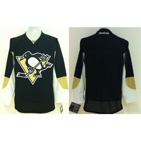 Penguins Blank Black Stitched Youth NHL Jersey