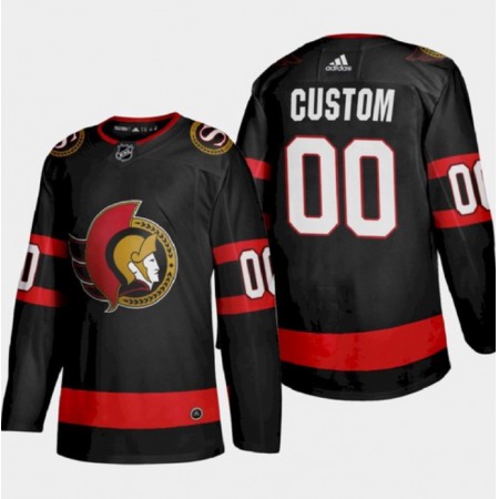 Youth Ottawa Senators Black Custom Stitched Jersey