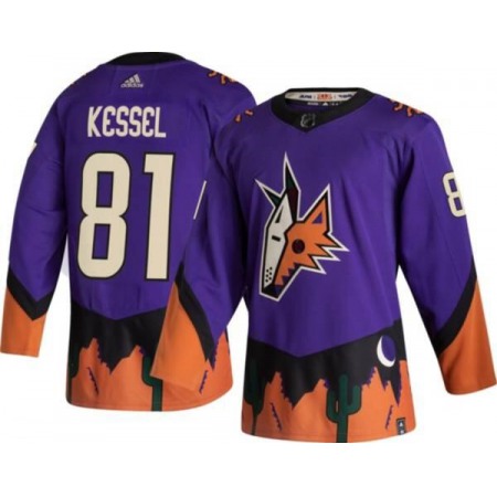 Men's Arizona Coyotes #81 Phil Kessel Purple 2020-21 Reverse Retro Stitched NHL Jersey