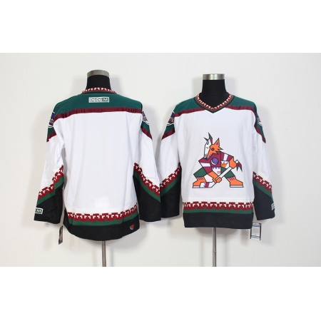Men's Arizona Coyotes White CCM Throwback Stitched NHL Jersey