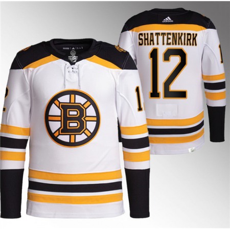 Men's Boston Bruins #12 Kevin Shattenkirk White Stitched Jersey