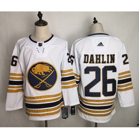 Men's Buffalo Sabres #26 Rasmus Dahlin 2019 White 50th Season Stitched NHL Jersey