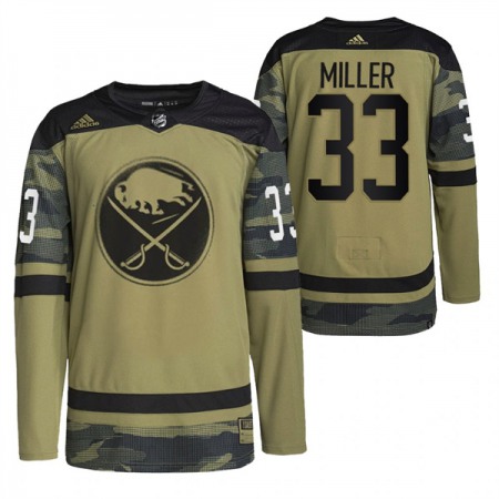 Men's Buffalo Sabres #33 Colin Miller 2022 Camo Military Appreciation Night Stitched Jersey