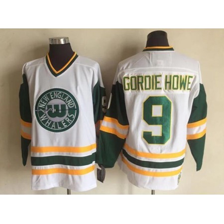Men's Carolina Hurricanes #9 Gordie Howe White Stitched Jersey