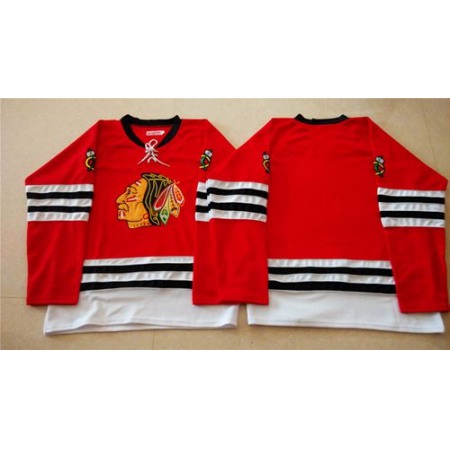 Mitchell And Ness 1960-61 Blackhawks Blank Red Stitched NHL Jersey