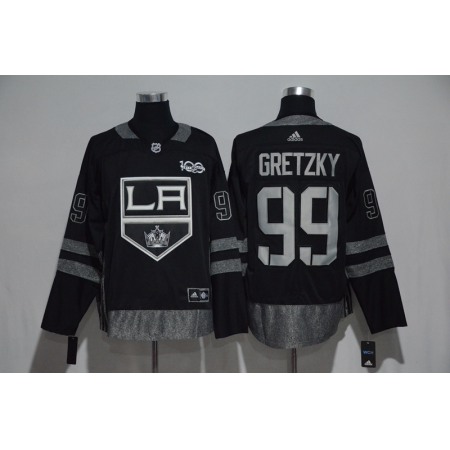 Los Angeles Kings #99 Wayne Gretzky Black Men's 1917-2017 100th Anniversary Stitched NHL Jersey