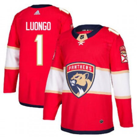 Men's Adidas Florida Panthers #1 Roberto Luongo Red Stitched NHL Jersey