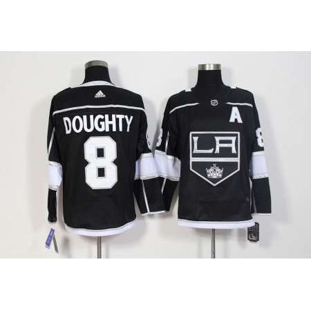 Men's Adidas Los Angeles Kings #8 Drew Doughty Black Stitched NHL Jersey