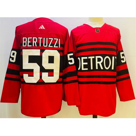 Men's Detroit Red Wings #59 Tyler Bertuzzi Red 2022/23 Reverse Retro Stitched Jersey