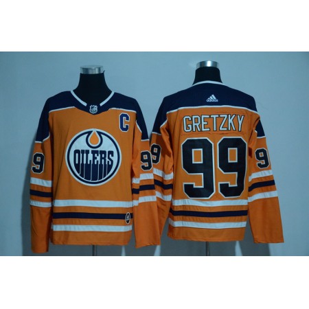 Men's Edmonton Oilers #99 Wayne Gretzky Orange Adidas Stitched NHL Jersey