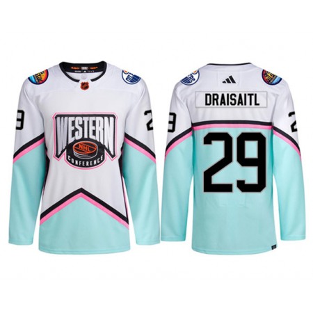 Men's Edmonton Oilers Custom 2023 White All-Star Game Stitched Jersey