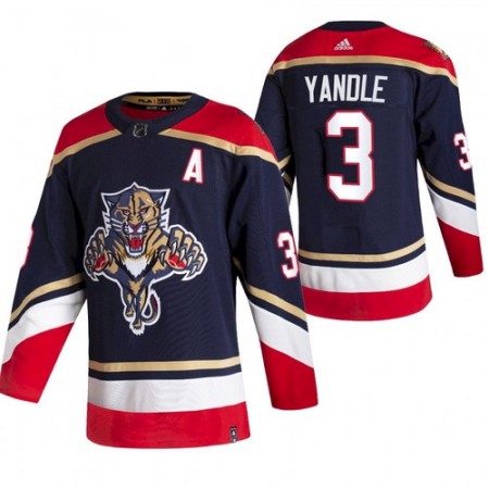 Men's Florida Panthers #3 Keith Yandle Black 2020-21 Reverse Retro Stitched Jersey